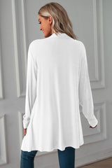 Open Front Long Sleeve Cardigan - Trendsi