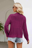 Openwork Button Front V-Neck Cardigan - Trendsi - Flyclothing LLC
