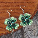 Lucky Clover Acrylic Dangle Earrings - Trendsi - Flyclothing LLC