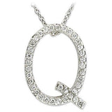 Alamode Rhodium Brass Pendant with AAA Grade CZ in Clear - Alamode
