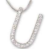 Alamode Rhodium Brass Pendant with AAA Grade CZ in Clear - Alamode