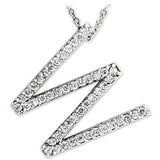 Alamode Rhodium Brass Pendant with AAA Grade CZ in Clear - Alamode