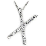 Alamode Rhodium Brass Pendant with AAA Grade CZ in Clear - Alamode