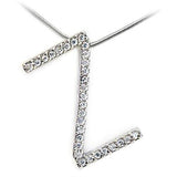 Alamode Rhodium Brass Pendant with AAA Grade CZ in Clear - Alamode