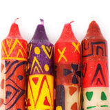 Hand-Painted 4" Dinner or Shabbat Candles, Set of 4 (Indabuko Design) - Nobunto - Flyclothing LLC