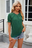 Round Neck Flounce Sleeve T-Shirt - Trendsi - Flyclothing LLC