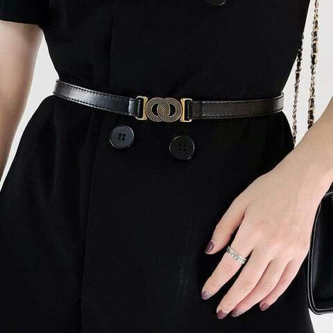 Alloy Buckle PU Belt - Trendsi - Flyclothing LLC