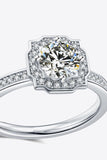 1 Carat Moissanite Platinum-Plated Ring - Trendsi