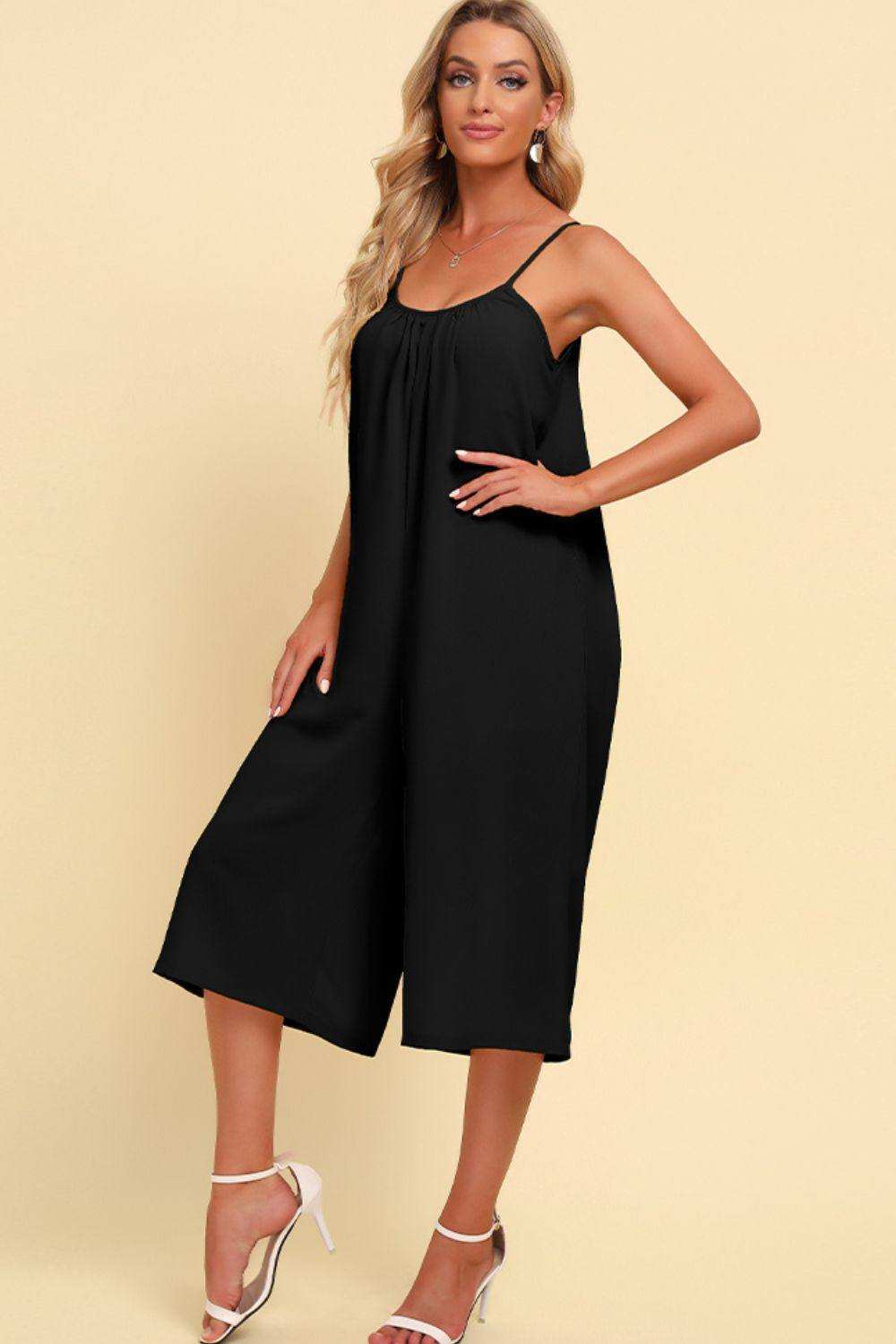 Spaghetti Strap Scoop Neck Jumpsuit - Trendsi - Flyclothing LLC