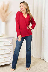 Culture Code Full Size Wide Notch Relax Top - Trendsi - Flyclothing LLC