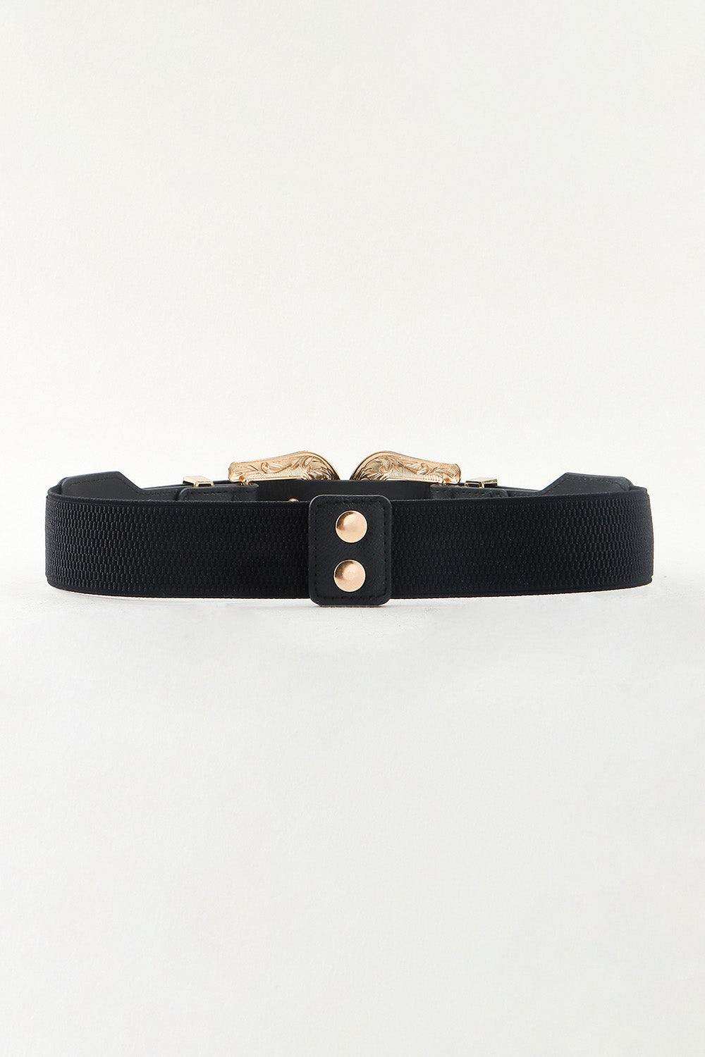 Symmetrical Zinc Alloy Buckle PU Leather Belt - Trendsi - Flyclothing LLC