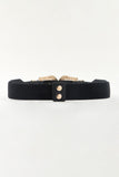 Symmetrical Zinc Alloy Buckle PU Leather Belt - Trendsi