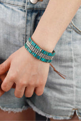 Handmade Triple Layer Natural Stone Bracelet - Trendsi