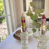 Hand-Painted 4" Dinner or Shabbat Candles, Set of 4 (Kileo Design) - Nobunto