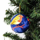 Handpainted Fox & Bird Ornaments, Set of 2 - Asha Handicrafts - Flyclothing LLC