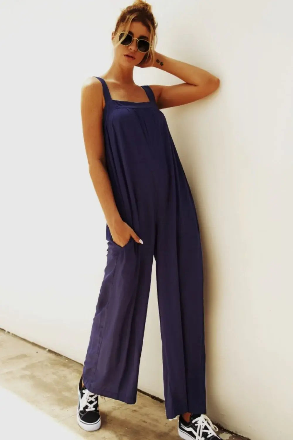 Wide Strap Wide Leg Jumpsuit - Trendsi - Flyclothing LLC