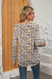 Printed Square Neck Long Sleeve Blouse - Trendsi - Flyclothing LLC
