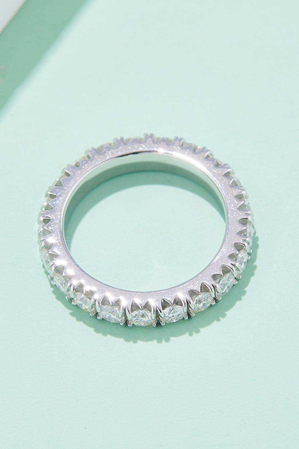 2.3 Carat Moissanite 925 Sterling Silver Eternity Ring - Trendsi - Flyclothing LLC