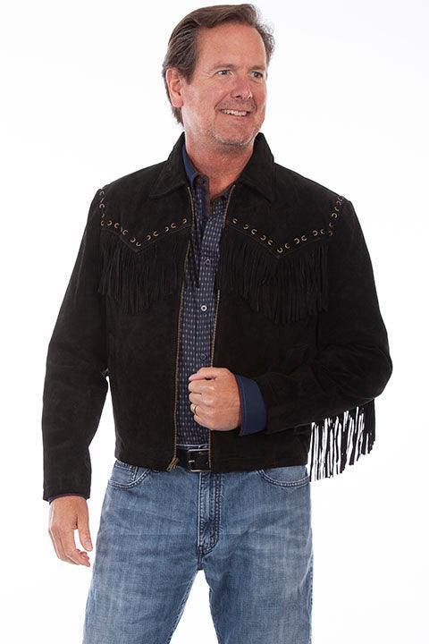 Scully BLACK BOAR SUEDE TEXAN JACKET - Scully Leather