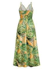 Printed Surplice Spaghetti Strap Dress - Trendsi
