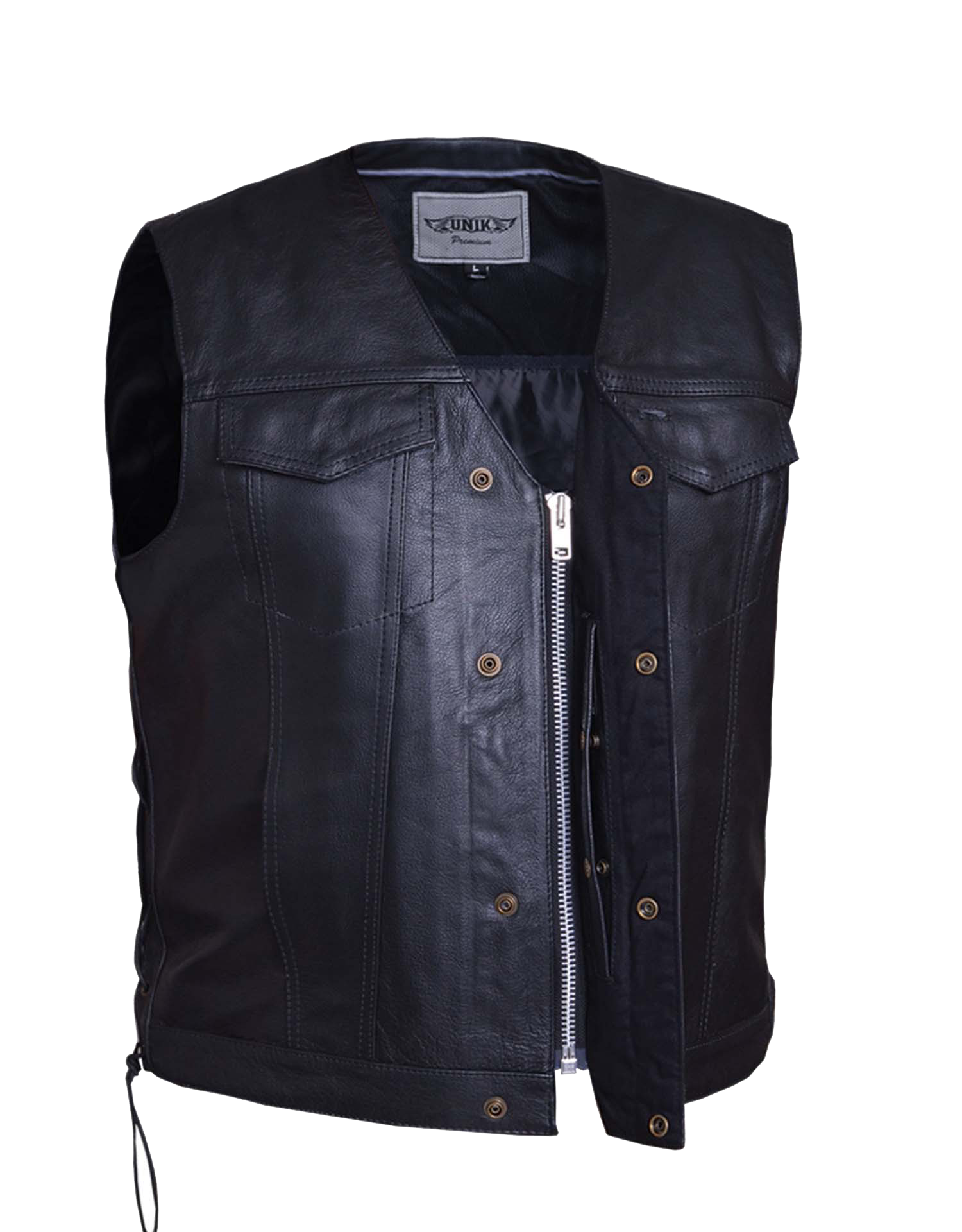 Unik International Mens Premium Leather Vest 2645.ZP