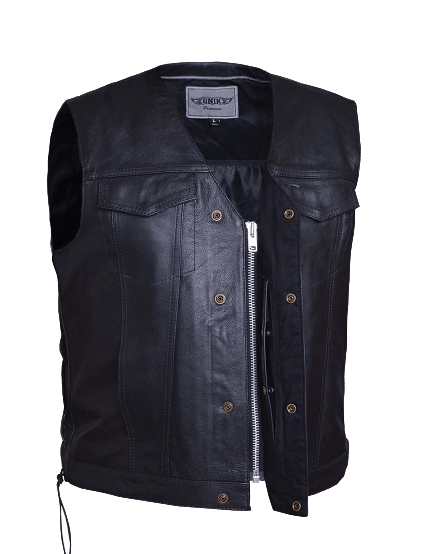 Unik International Mens Premium Leather Vest 2645.ZP