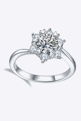 1 Carat Moissanite Zircon Ring - Trendsi - Flyclothing LLC
