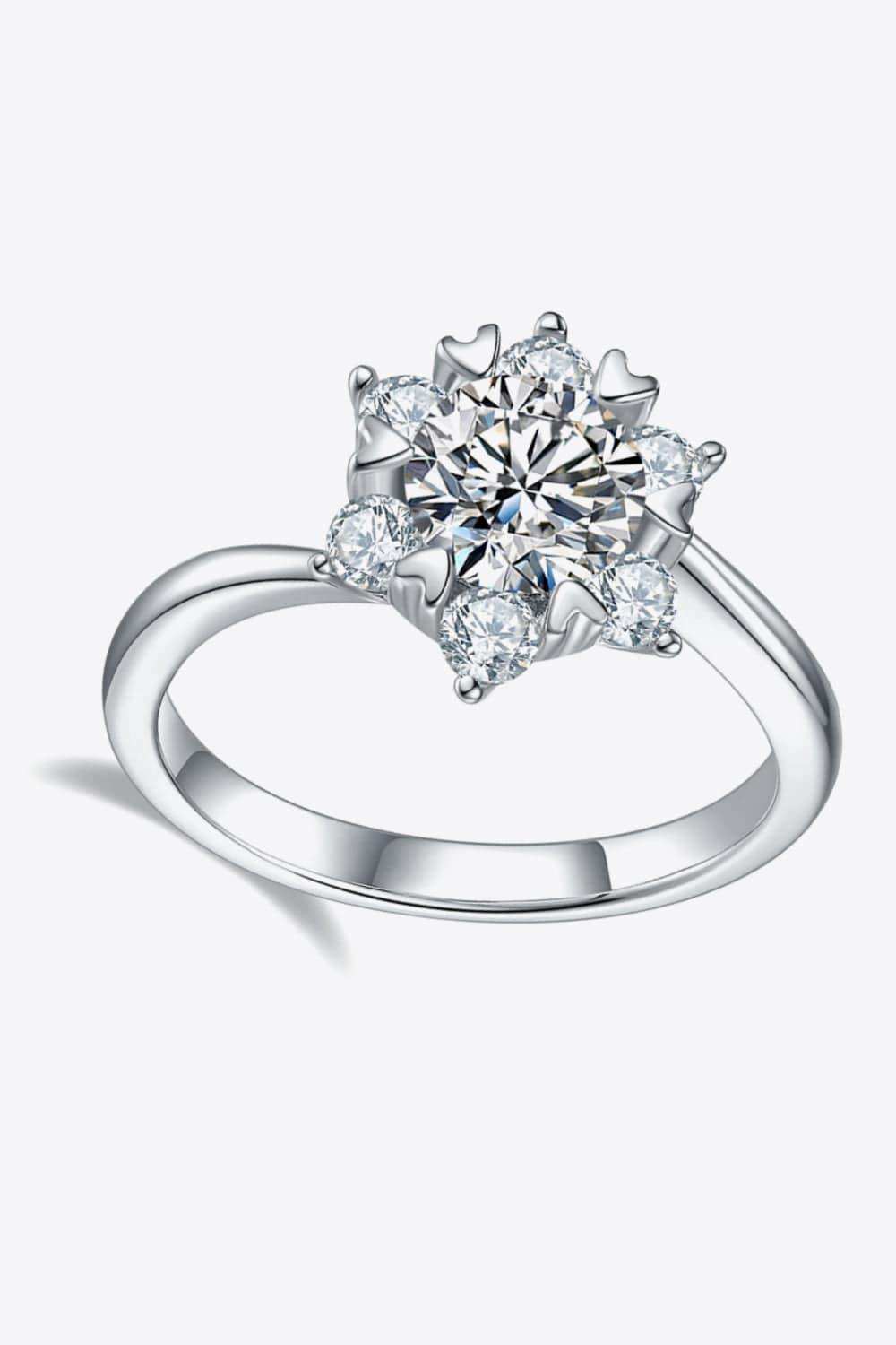1 Carat Moissanite Zircon Ring - Trendsi - Flyclothing LLC