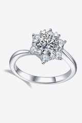 1 Carat Moissanite Zircon Ring - Trendsi