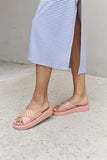 Forever Link Studded Cross Strap Sandals in Blush - Trendsi - Flyclothing LLC