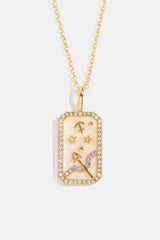Rhinestone Constellation Pendant Copper Necklace - Trendsi - Flyclothing LLC