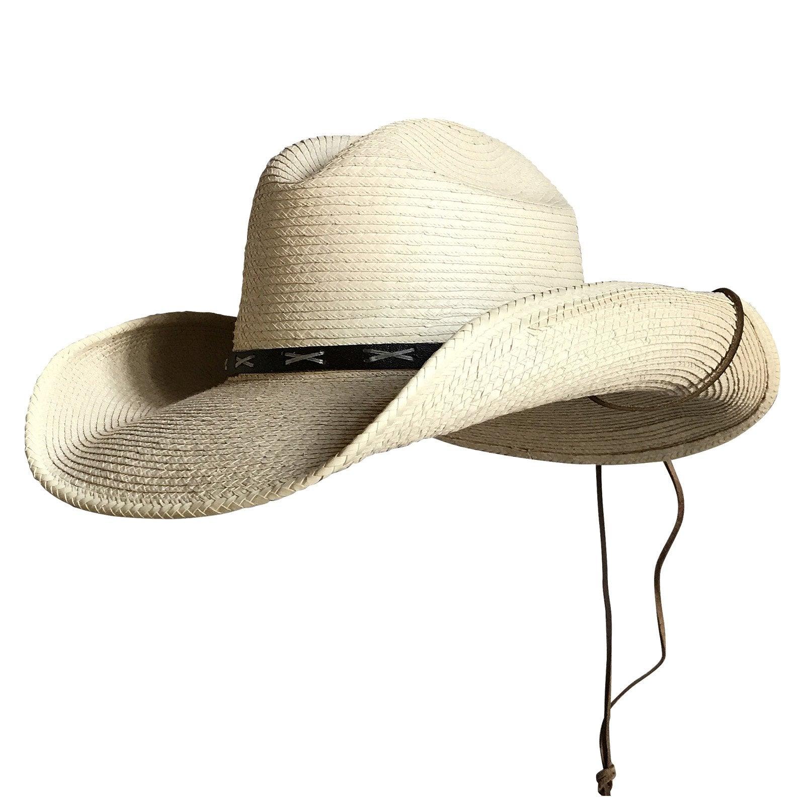 Straw Palm X Band Rolled Western Cowboy Hat - Flyclothing LLC