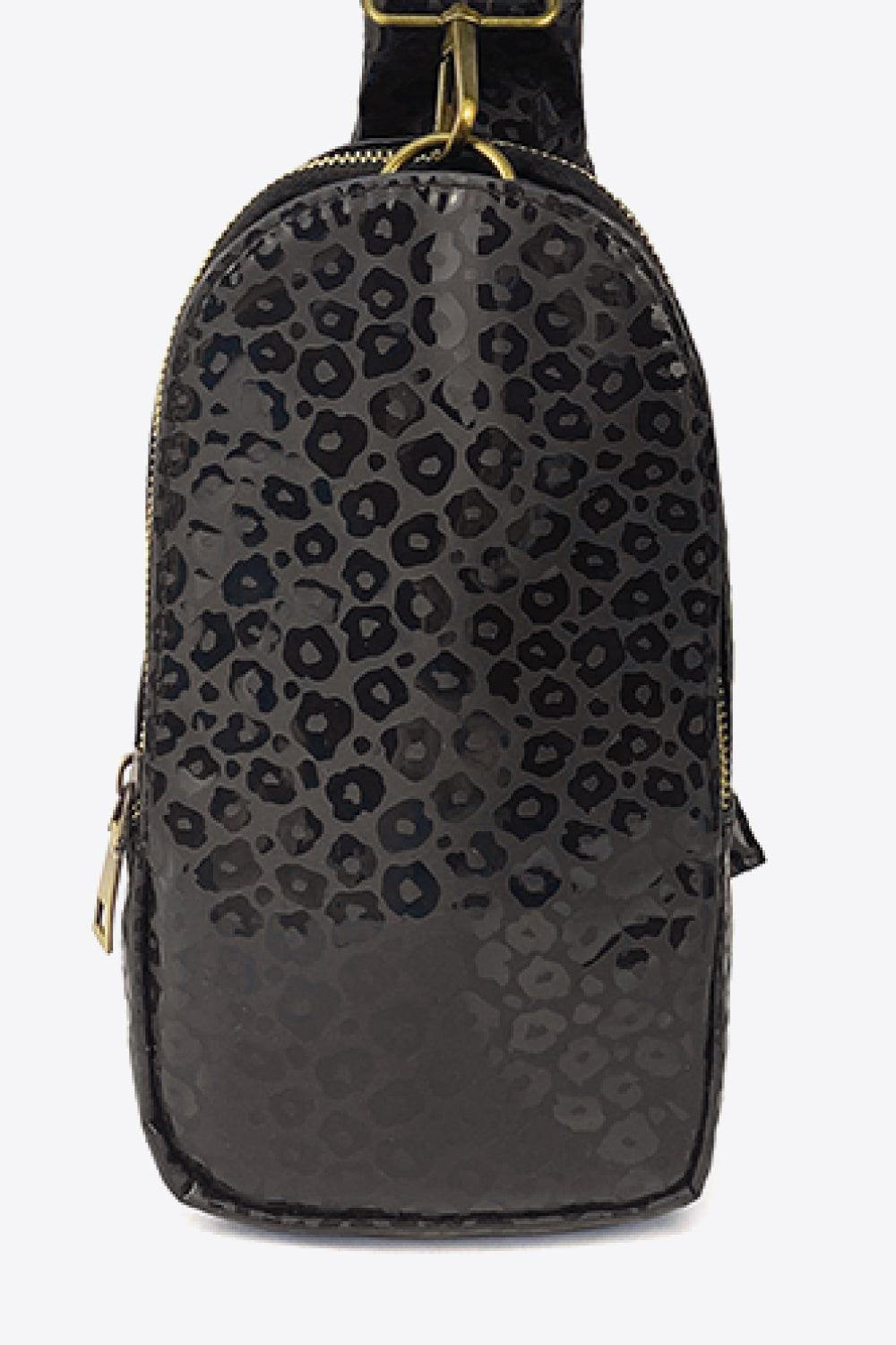 Printed PU Leather Sling Bag - Trendsi