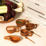 Reclaimed Olive Wood Salt Pot - Kahero Farm - Kenya - Kahero Farm - Flyclothing LLC