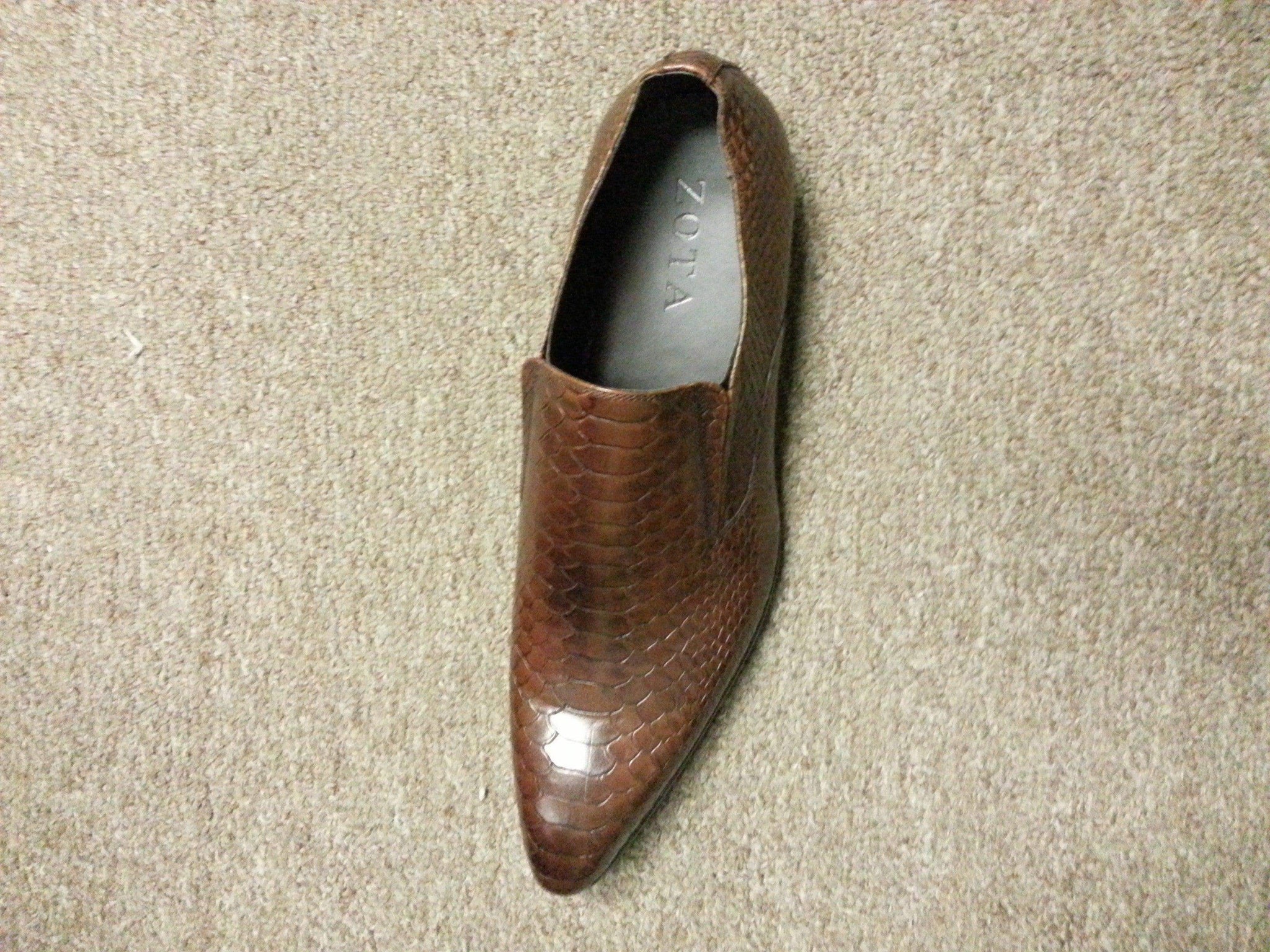 Zota Brown Exotic Print Slip On Shoe - Zota Shoes - Flyclothing LLC