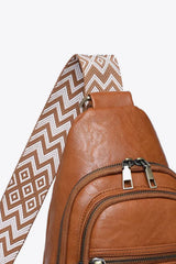 It's Your Time PU Leather Sling Bag - Trendsi - Flyclothing LLC