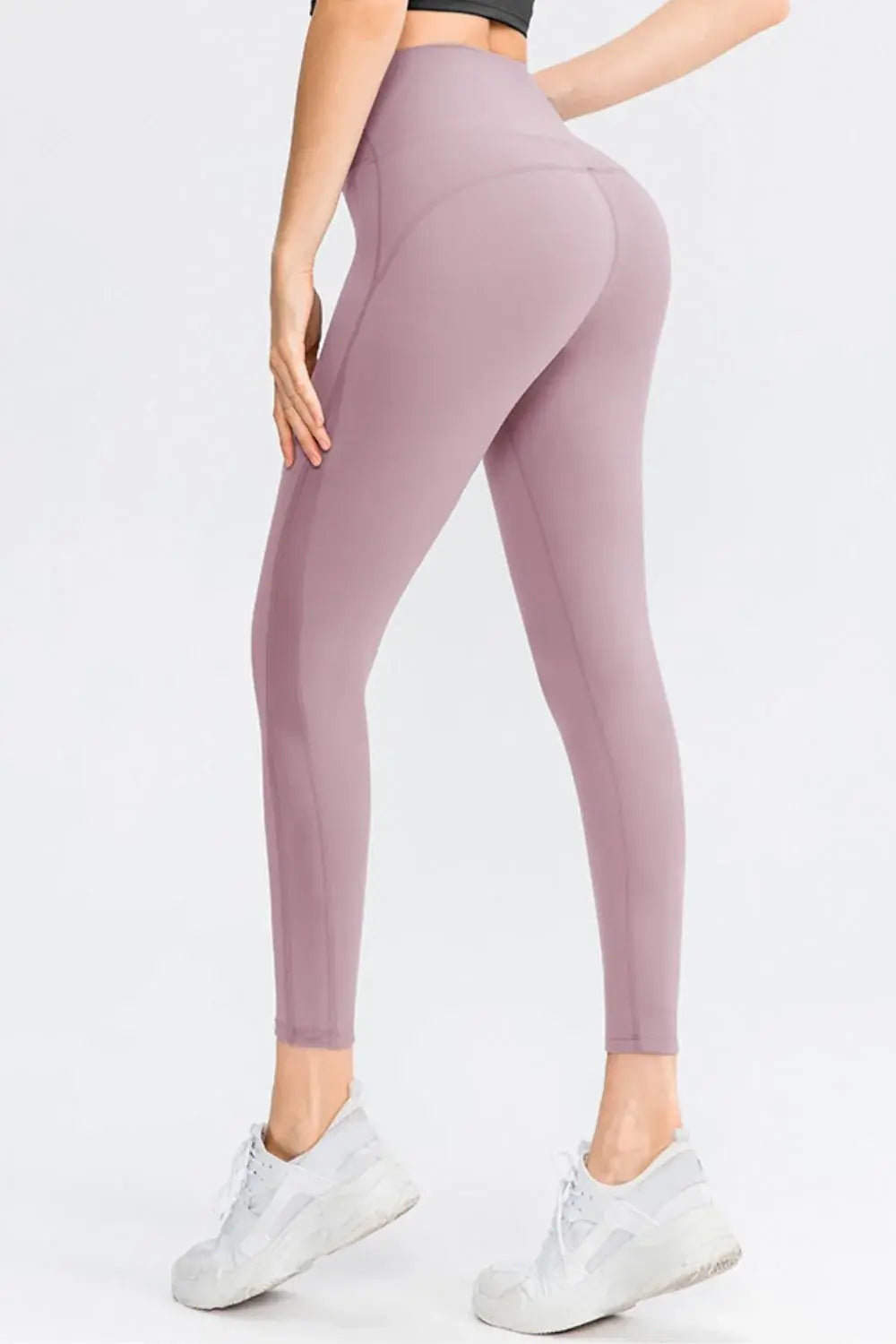 Wide Waistband Slim Fit Long Sports Pants - Trendsi - Flyclothing LLC