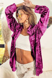 BiBi Button Up Long Sleeve Shirt - Trendsi - Flyclothing LLC