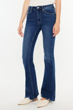 Kancan Cat's Whiskers Raw Hem Flare Jeans - Trendsi