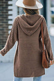 Open Front Longline Hooded Cardigan - Trendsi - Flyclothing LLC