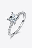 1.21 Carat Moissanite 925 Sterling Silver Side Stone Ring - Trendsi
