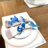 Nautical Shark, Whale & Seahorse Felt Napkin Rings, Set of 4 - Global Groove Direct - Flyclothing LLC