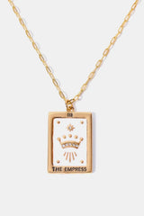 Tarot Card Pendant Copper Necklace - Trendsi - Flyclothing LLC