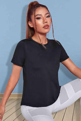 Round Neck Short Sleeve T-Shirt - Trendsi