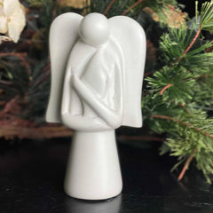 Angel Soapstone Sculpture with Eternal Light - SMOLArt