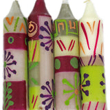Hand-Painted 4" Dinner or Shabbat Candles, Set of 4 (Kileo Design) - Nobunto - Flyclothing LLC