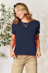 Basic Bae Full Size Round Neck Short Sleeve T-Shirt - Trendsi - Flyclothing LLC