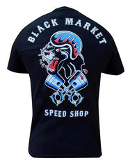 Ian McNiel Speed Shop Black T-Shirt - Lowbrow Art Company