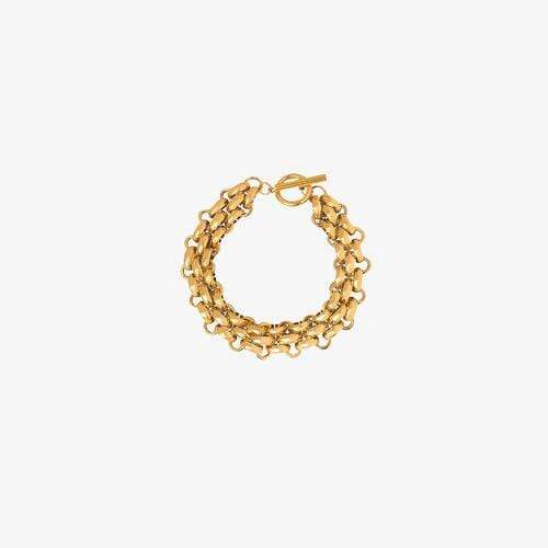 Gold-Plated Toggle Clasp Bracelet - Trendsi - Flyclothing LLC