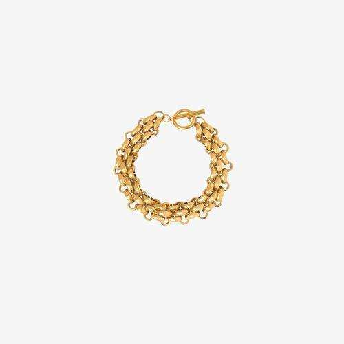 Gold-Plated Toggle Clasp Bracelet - Trendsi - Flyclothing LLC